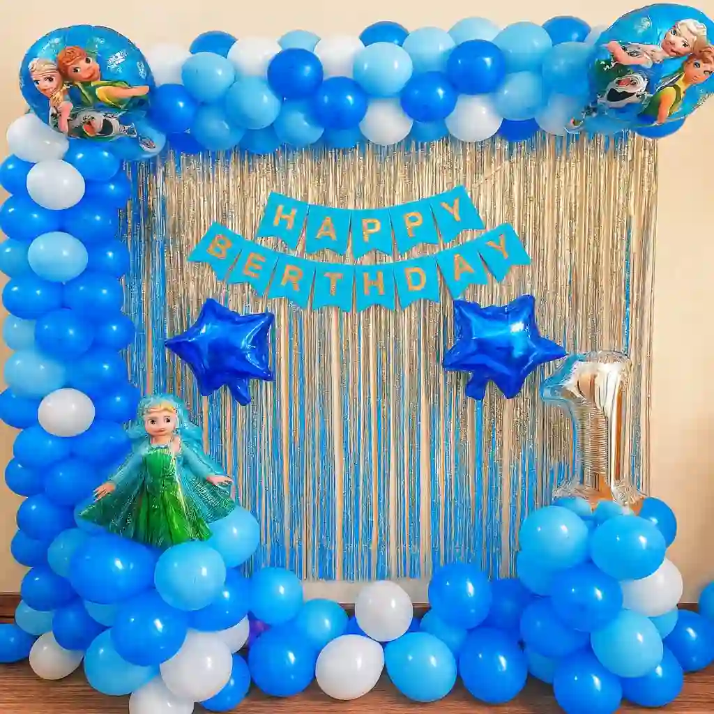 Elsa Frozen Blue Theme Decoration